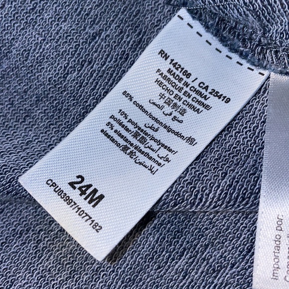 24 m Habitual from Nordstrom Stretch Denim Dress Poof Sleeve Flare Bottom - Picture 7 of 8